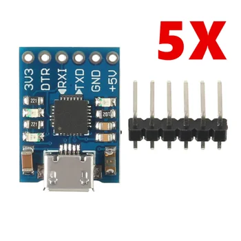 5vnt CP2102 MICRO USB UART TTL Modulis 6Pin Serial Konverteris UART STC Pakeisti FT232 NAUJA arduino