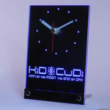 tnc0165 Kid Cudi Žmogų Mėnulyje Dienos Pabaigoje Stalas Stalas 3D LED Laikrodis